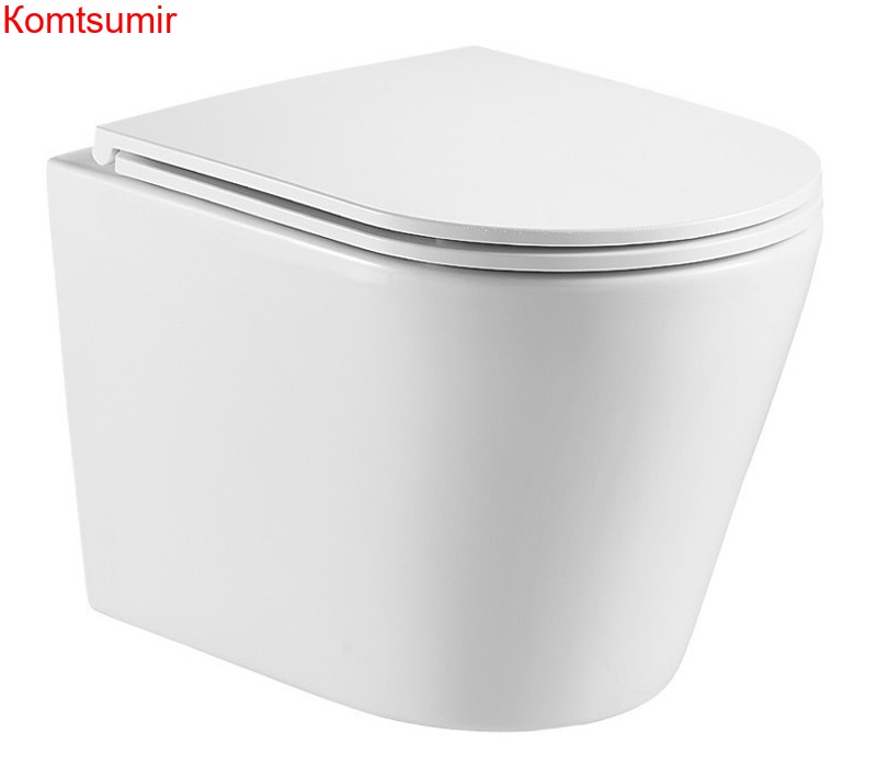 Унитаз подвесной Azario Teramo 515х360х360 безободковый с системой антивсплеск (Торнадо) в комплекте с сидением микролифт (AZ-0053-UQ)