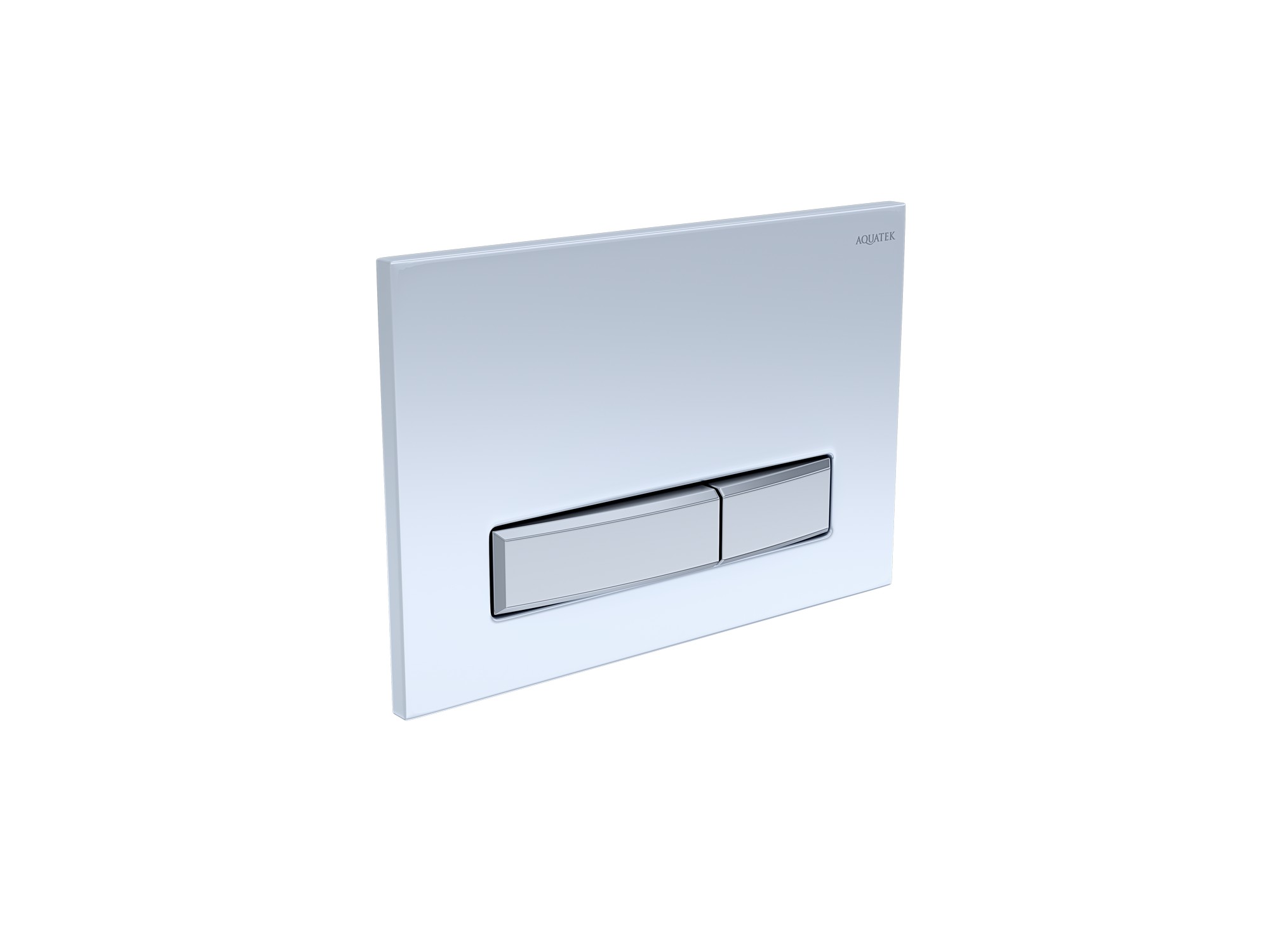 Панель смыва Aquatek Slim Белая глянец (клавиши прямоугольные никель) KDI-0000022