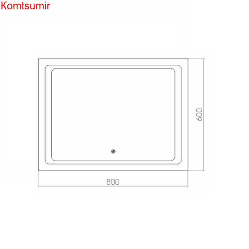 Зеркало AZARIO Фортуна 800*600, LED-подсветка, сенсорный выключатель