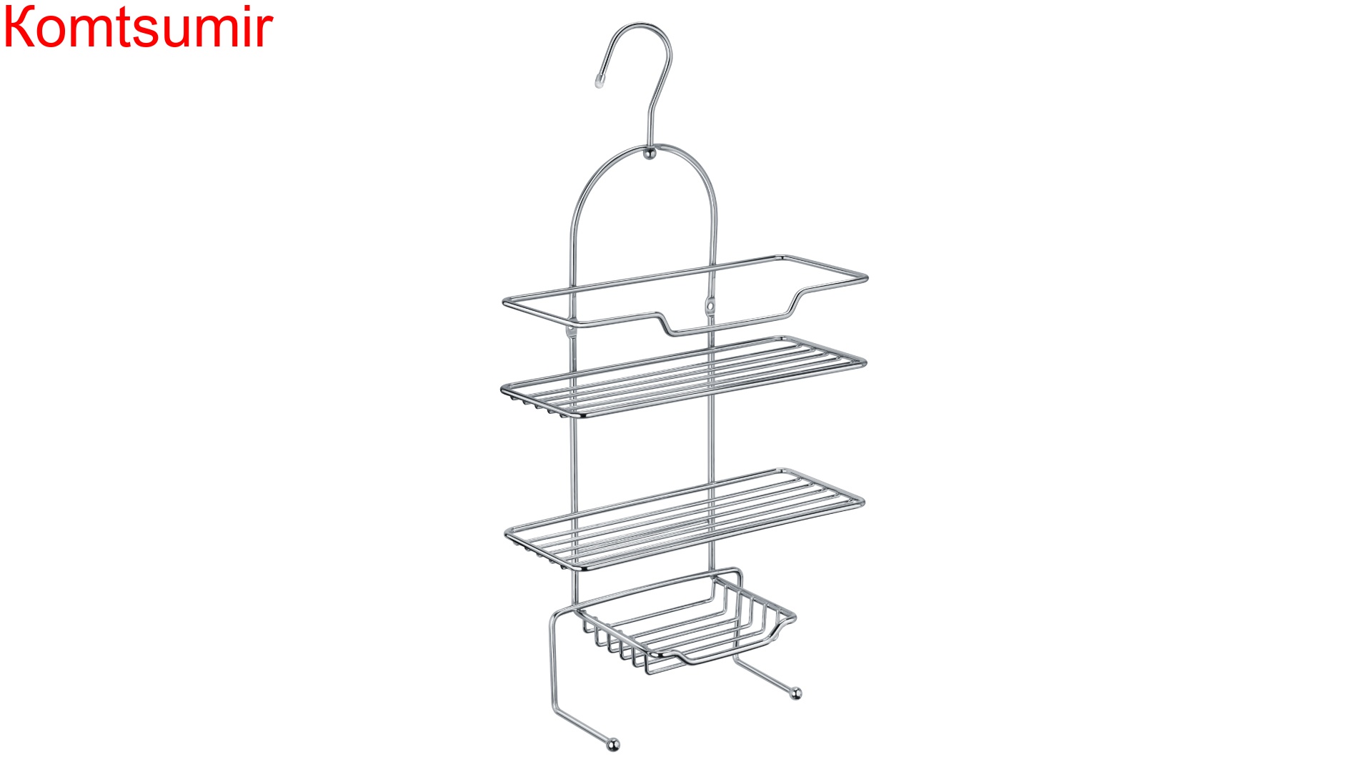 Полка прямоугольная трехэтажная хром Fixsen FX-870