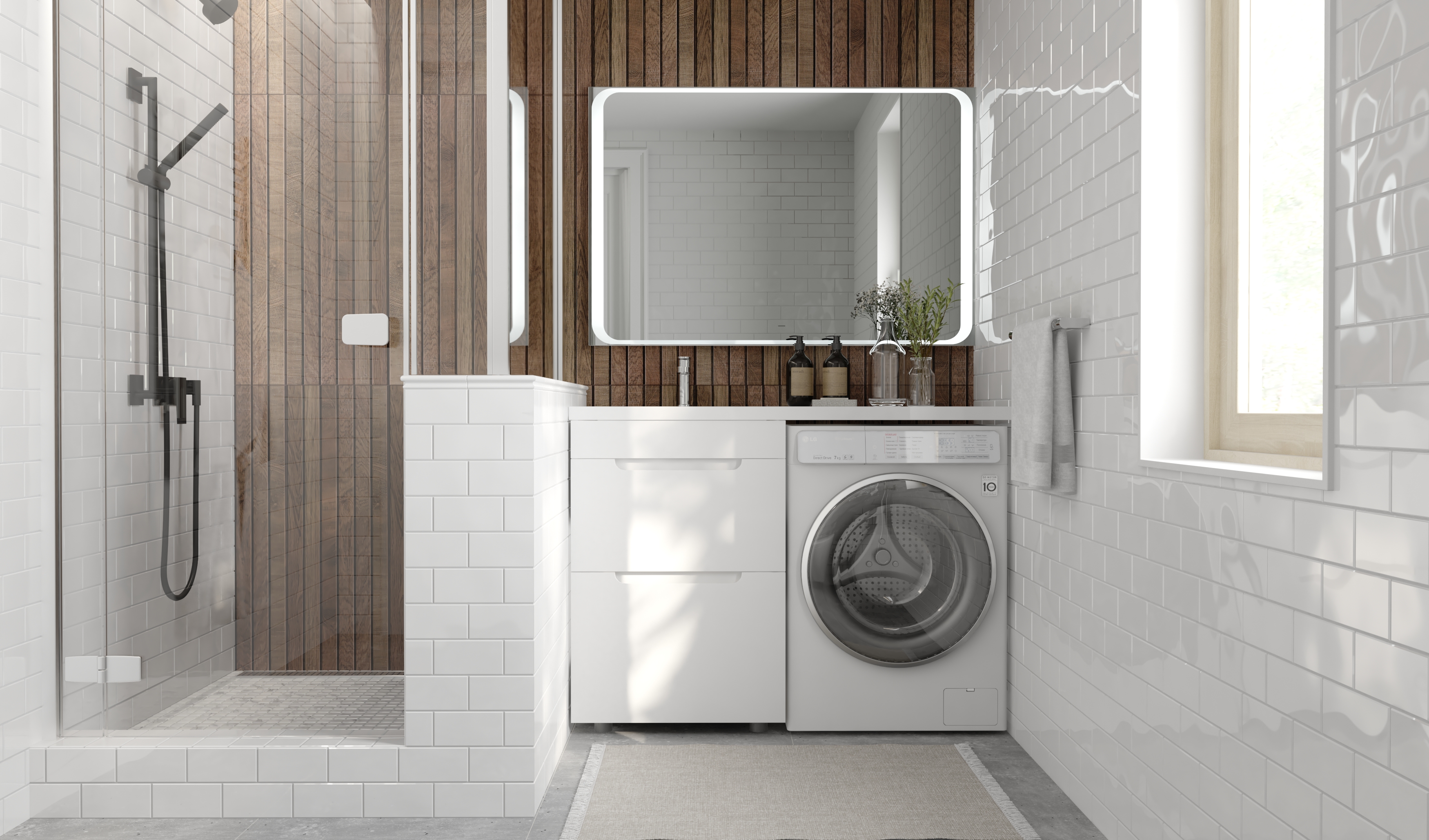 Зеркало Forte 120, с подсветкой