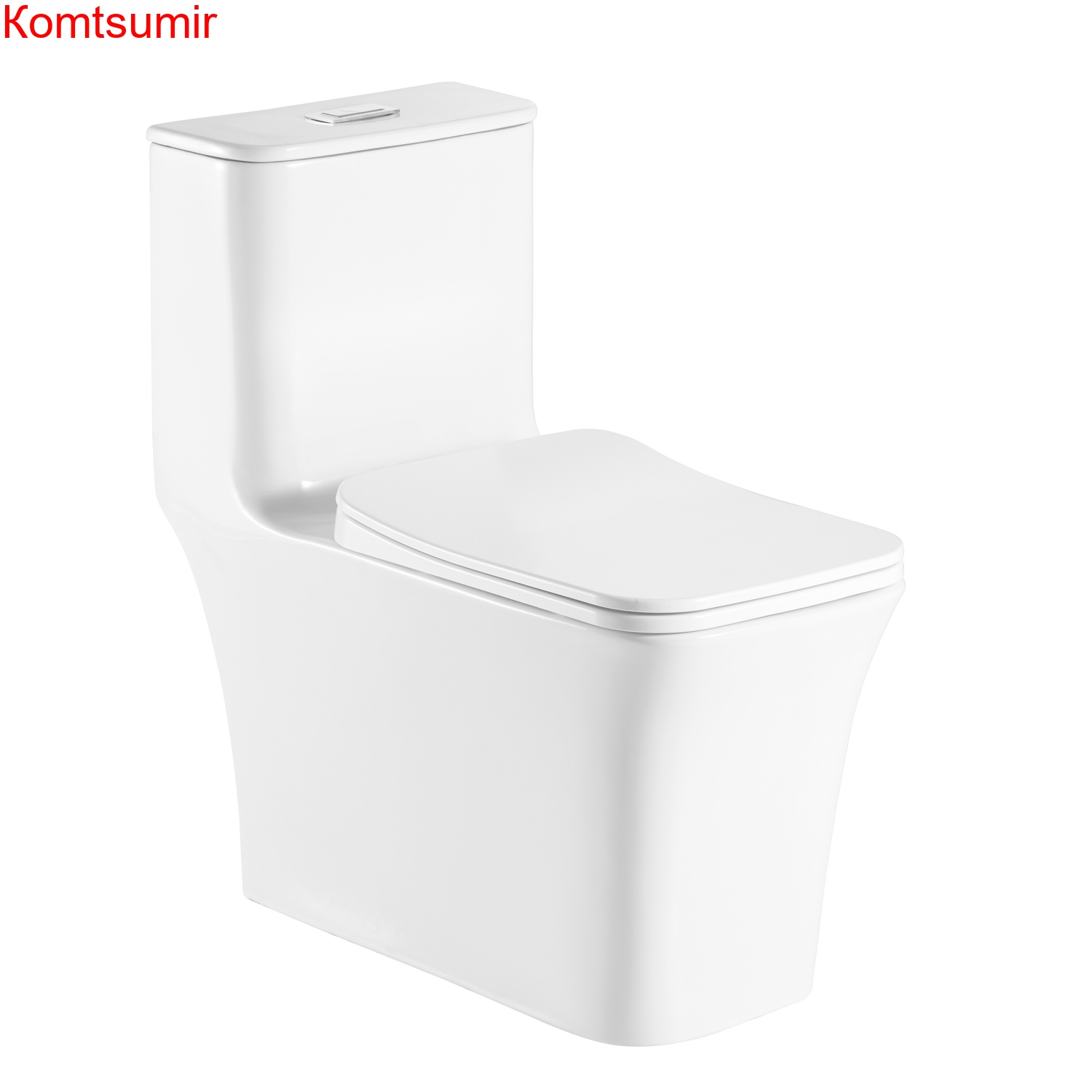 Унитаз-моноблок AZARIO GRESSA 705х370х760 напольный безободковый в комплекте с сиденьем дюропласт микролифт, белый (AZ-1111)