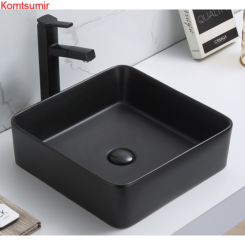 Раковина Azario накладная 415*415*135 черная (AZ-7050DMB)