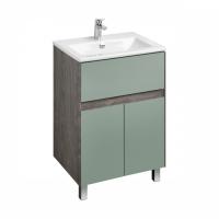 Тумба под раковину Aquaton Форест 60 см универсальный монтаж, дуб рошелье/сумеречный голубой (1A278201FR9C0)