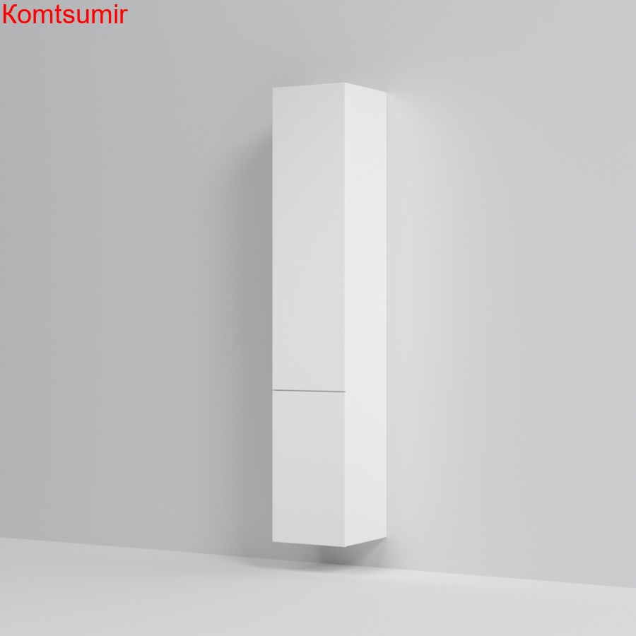 M90CHL0306WG GEM, шкаф-колонна, подвесной, левый, 30 см, двери, push-to-open, цвет: белый, глянец