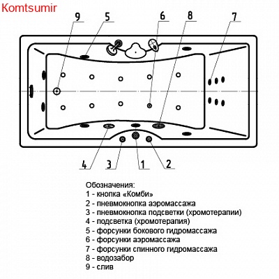 Акриловая ванна Акватек Феникс 180x85 см Акриловая ванна Акватек Феникс 180x85 см