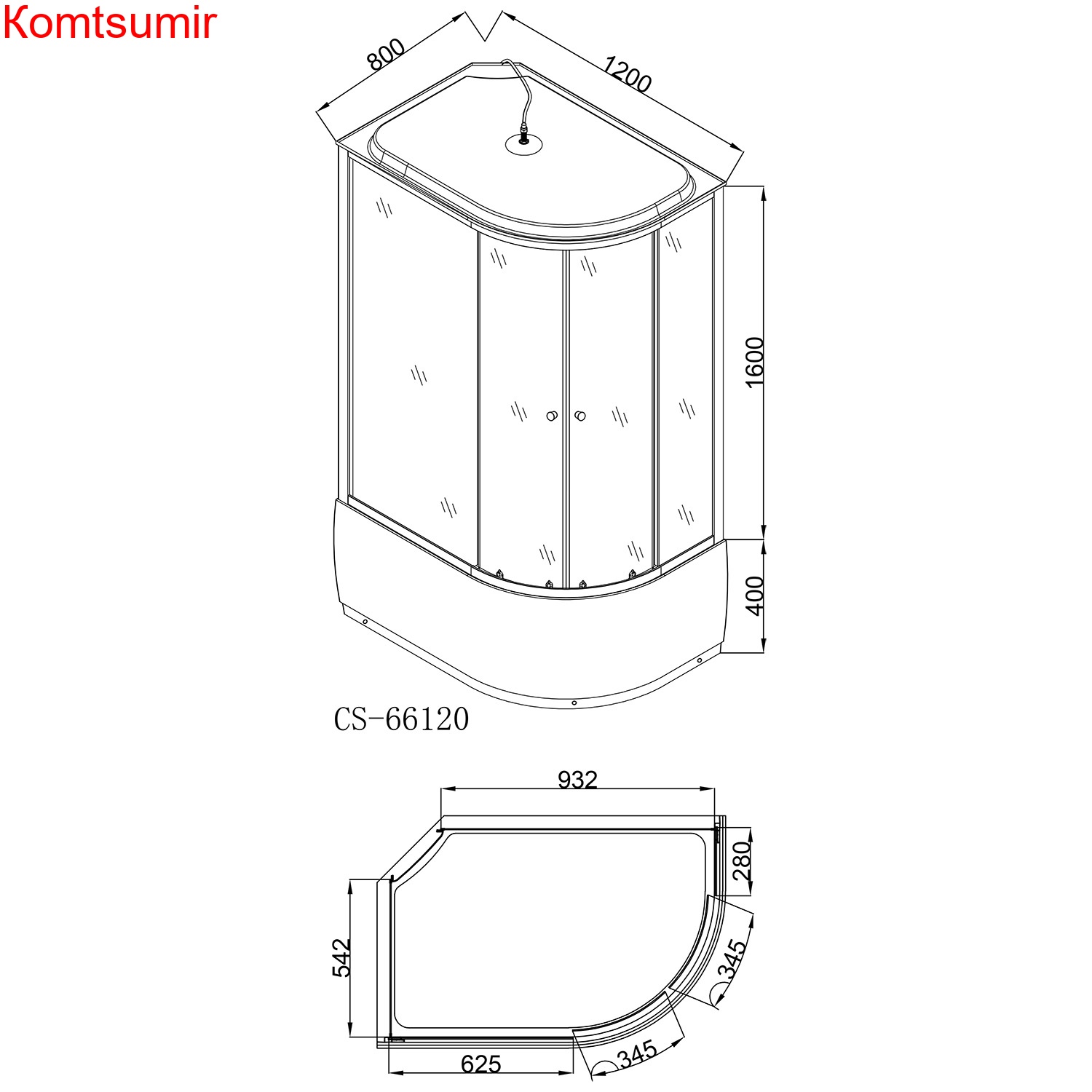 Душевая кабина Loranto 120х80х215, поддон 40 см (CS-66120L G) Душевая кабина Loranto 120х80х215, поддон 40 см (CS-66120L G)