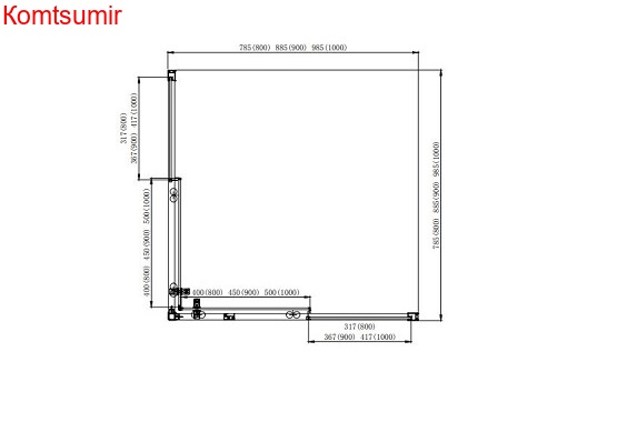 Aquatek Душевой уголок квадратный, двери раздвижные 200х90x90, хром Aquatek Душевой уголок квадратный, двери раздвижные 200х90x90, хром