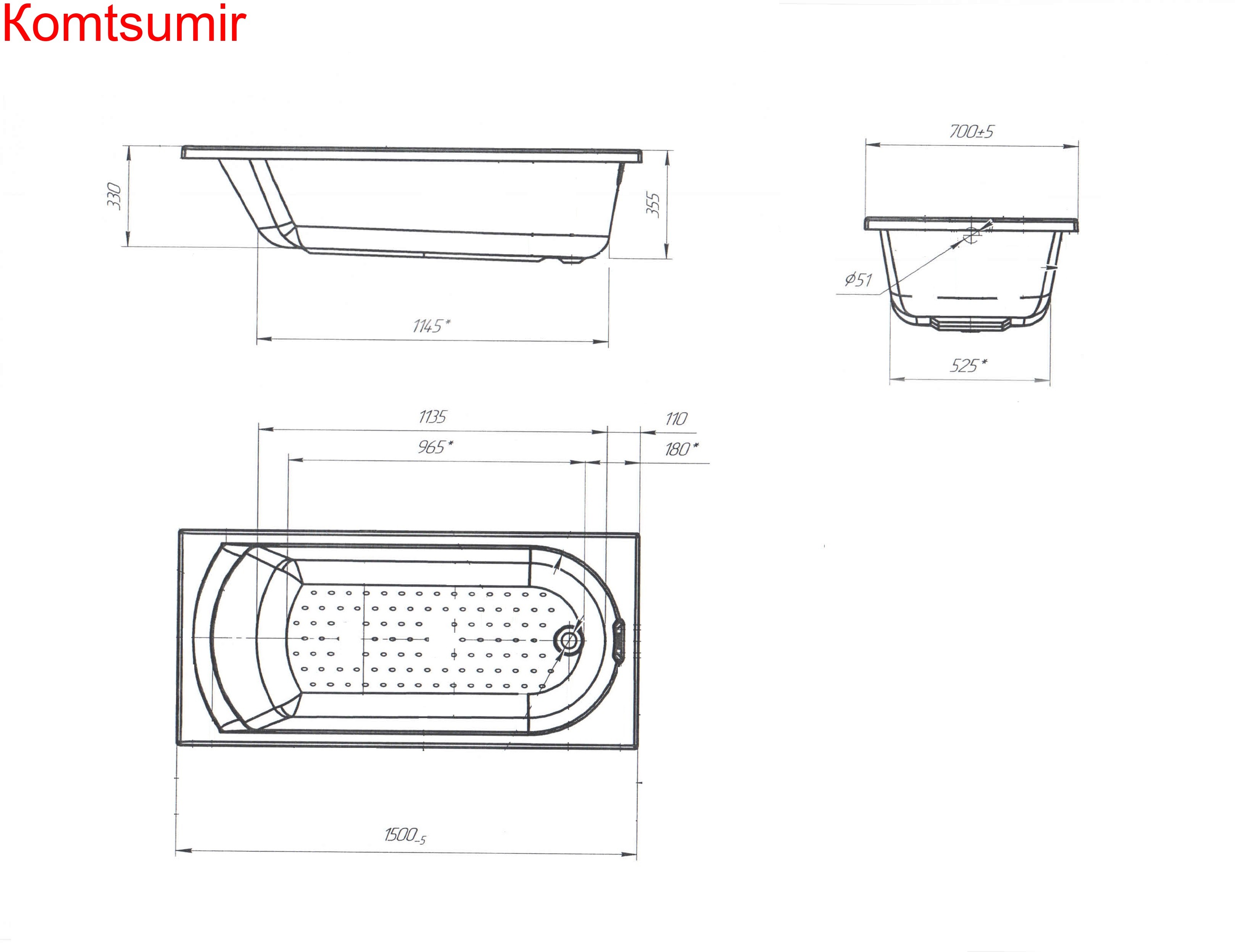 Акриловая ванна 1Marka Ванна Poseidon Lily 150x70 Акриловая ванна 1Marka Ванна Poseidon Lily 150x70