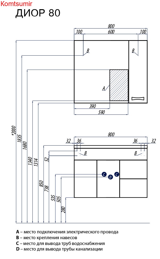 Тумба под раковину AQUATON Диор 80 подвесная, белая (1A167801DR010) Тумба под раковину AQUATON Диор 80 подвесная, белая (1A167801DR010)
