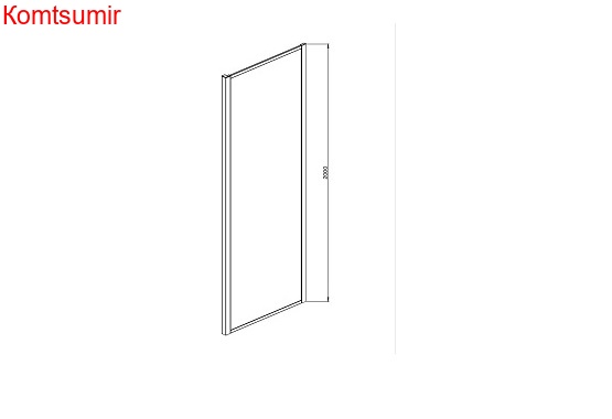 Aquatek Неподвижная душевая стенка для комбинации с дверью 200х100, хром