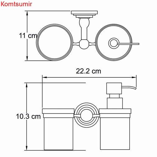 WasserKRAFT Isar K-7389 Держатель стакана и дозатора WasserKRAFT Isar K-7389 Держатель стакана и дозатора