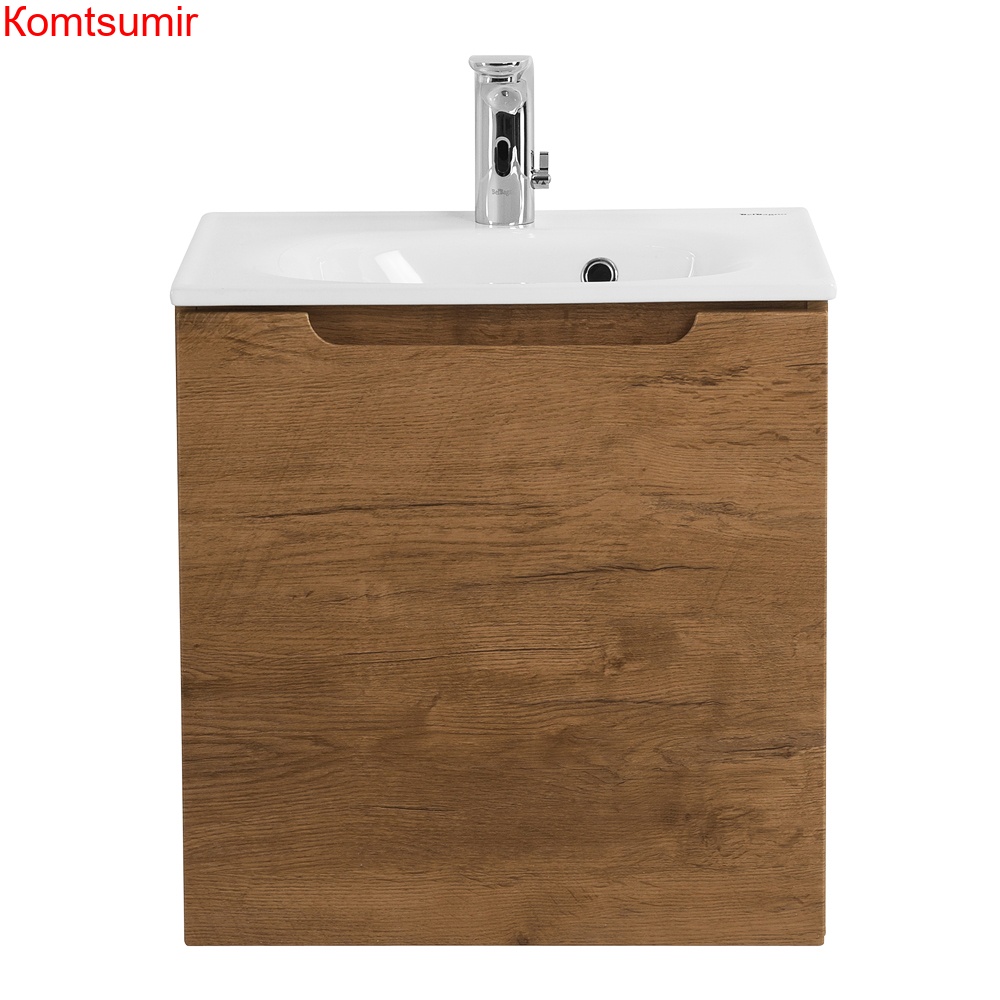 База под раковину подвесная с распашной дверцей и полкой, левосторонняя BelBagno ETNA-500-1A-SO-RN-P-L Rovere Nature