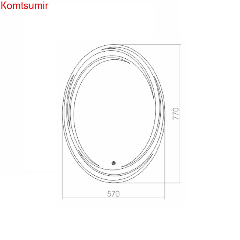 Зеркало AZARIO Нормандия 570*770, LED-подсветка, сенсорный выключатель