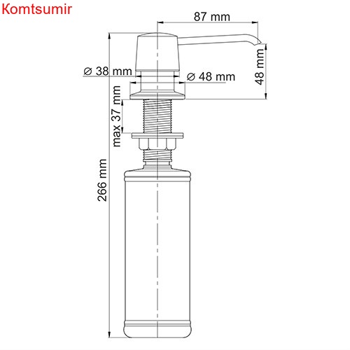 WasserKRAFT K-1599 Встраиваемый дозатор для мыла