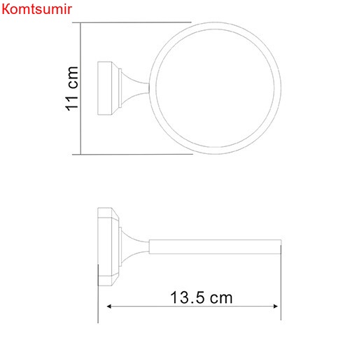WasserKRAFT Oder C173 Держатель щетки для унитаза