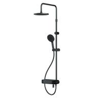 AM.PM F0785A722  X-Joy, душ.система: см-ль-полка д/ванны/душа, душ.штанга, верхн. душ 220мм, ручн.душ, чер