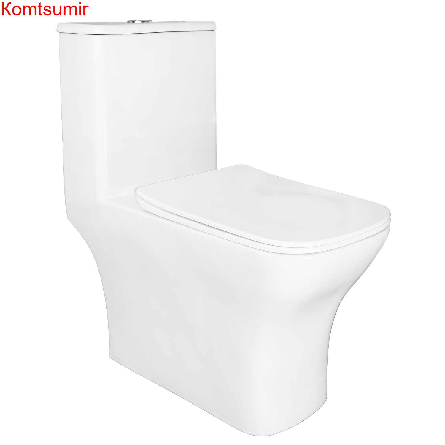 Унитаз моноблок с функцией биде Azario Lodi 350х665х750 напольный, безободковый, горизонтальный слив, сиденье дюропласт микролифт (AZ-8617B)