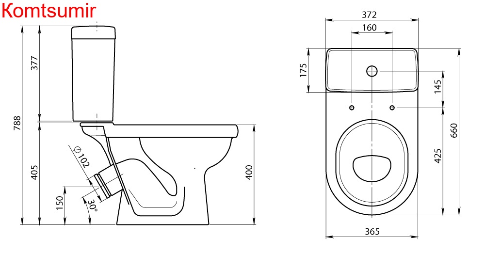 Santeri Визит Унитаз-компакт с сидением стандарт