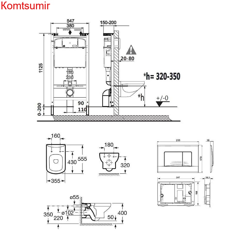 ПЭК: Roca DAMA SENSO NEW унитаз + тонкое сиденье с микролифтом + инсталляция DAMA SENSO NEW