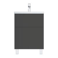 M90FSX06022GM32 GEM, База под раковину, напольная, 60 см, 2 ящика push-to-open, графит матовый