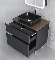 Тумба Morelle 80 напольная Антрацит/Трюфель Тумба Morelle 80 напольная Антрацит/Трюфель