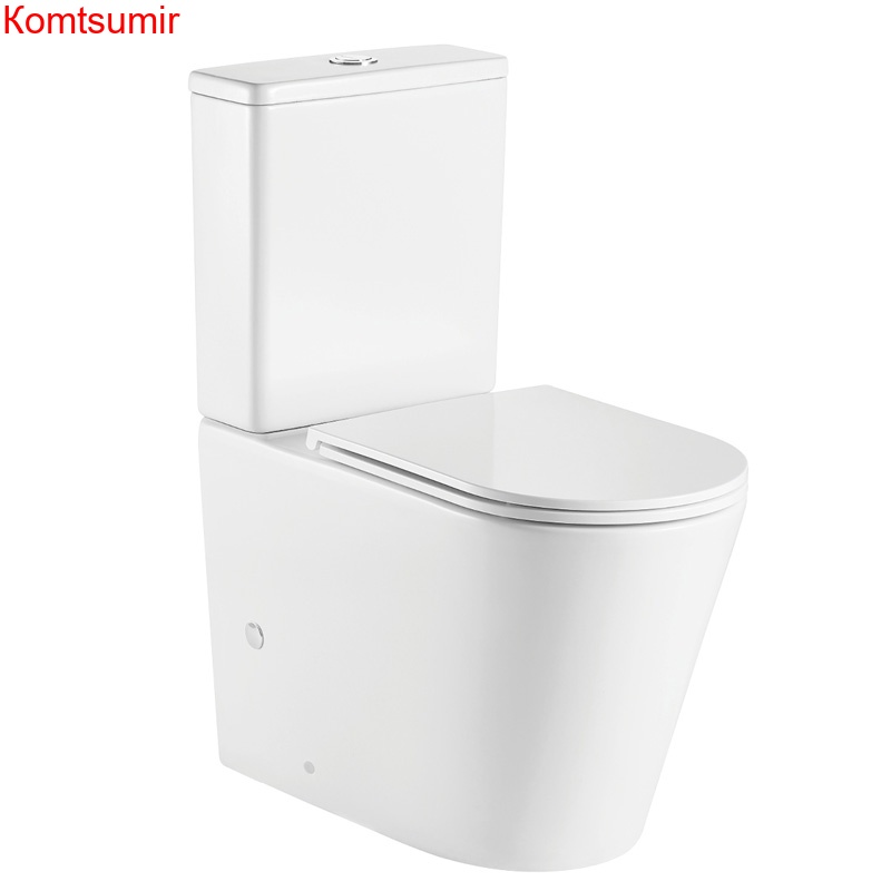 Унитаз напольный Azario Vetro 605х380х825 безободковый с бачком и сиденьем микролифт (AZ-2149)