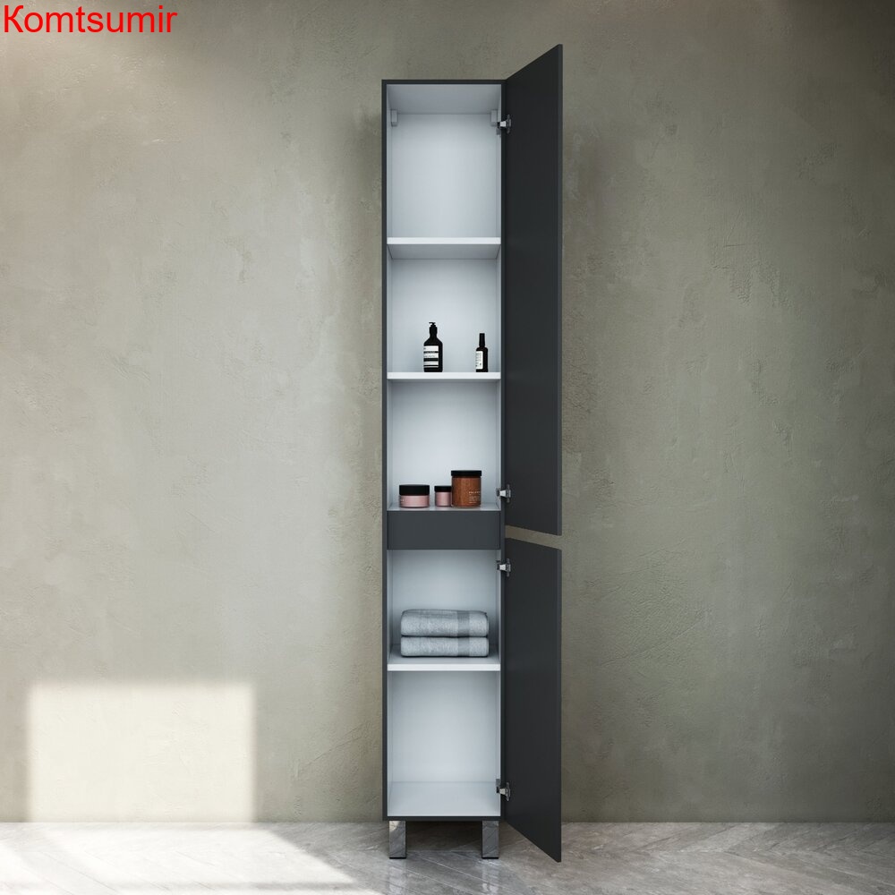 M91CSR0306GM GEM S, шкаф-колонна, напольный, правый, 30 см, графит матовый M91CSR0306GM GEM S, шкаф-колонна, напольный, правый, 30 см, графит матовый