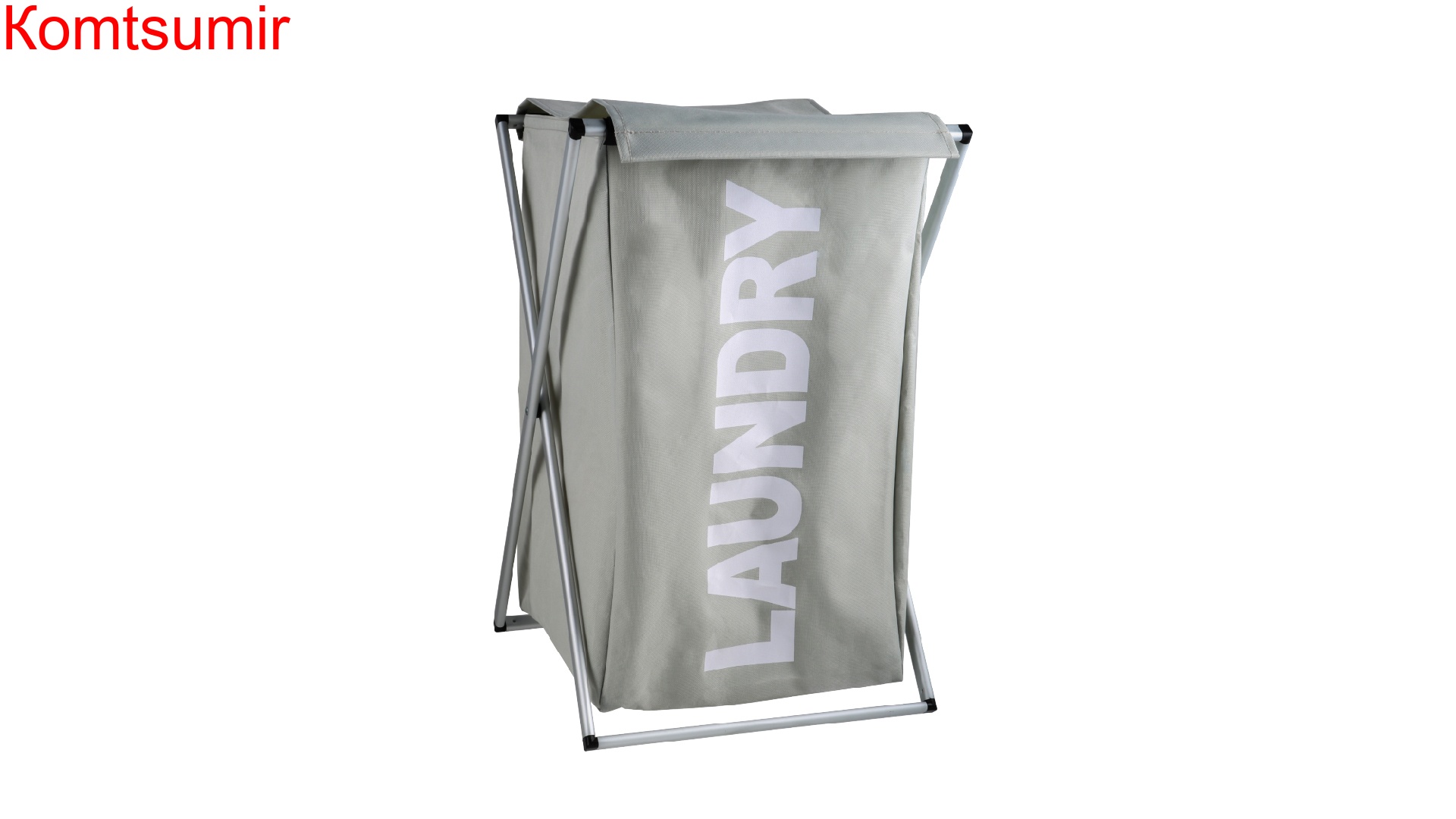 Корзина для белья складная FX-1023, серая, 80 литров