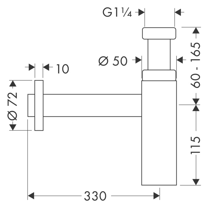 Сифон для раковины Hansgrohe Flowstar хром