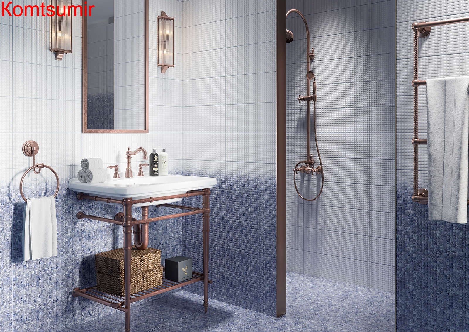 Коллекция Cersanit Hammam blue 44*20 Коллекция Cersanit Hammam blue 44*20
