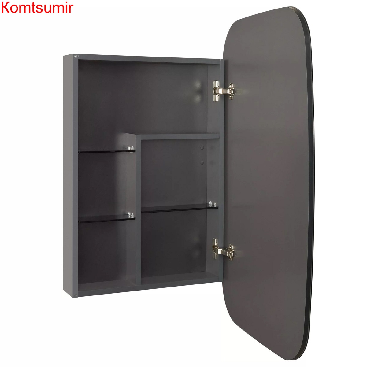 Зеркало-шкаф AQUATON Сохо 60 правая, графит (1A258302AJA0R)