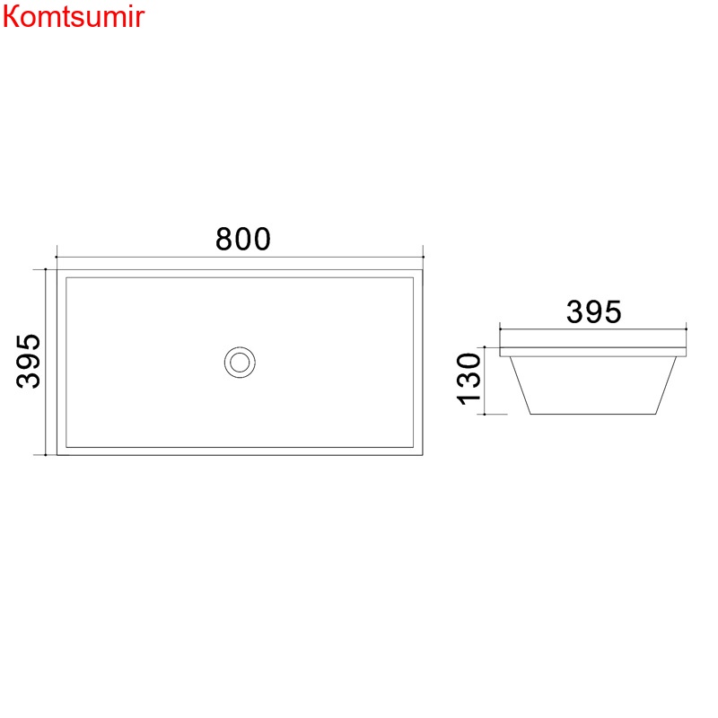 Раковина Azario 80х39,5х13, накладная, белая (AZ-4277)