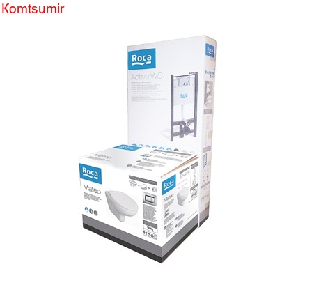 ПЭК: Roca MATEO Унитаз + сидение микролифт + инсталляция + кнопка