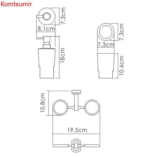 WasserKRAFT K-28189 Держатель стакана и дозатора