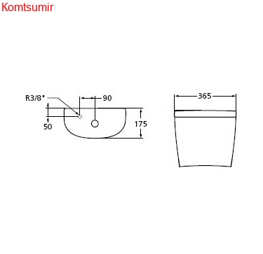 Ideal Standart Бачок CONNECT ARC для унитаза, нижняя подводка