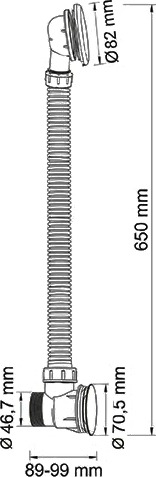 Слив-перелив Wasserkraft Exter A054 светлая бронза