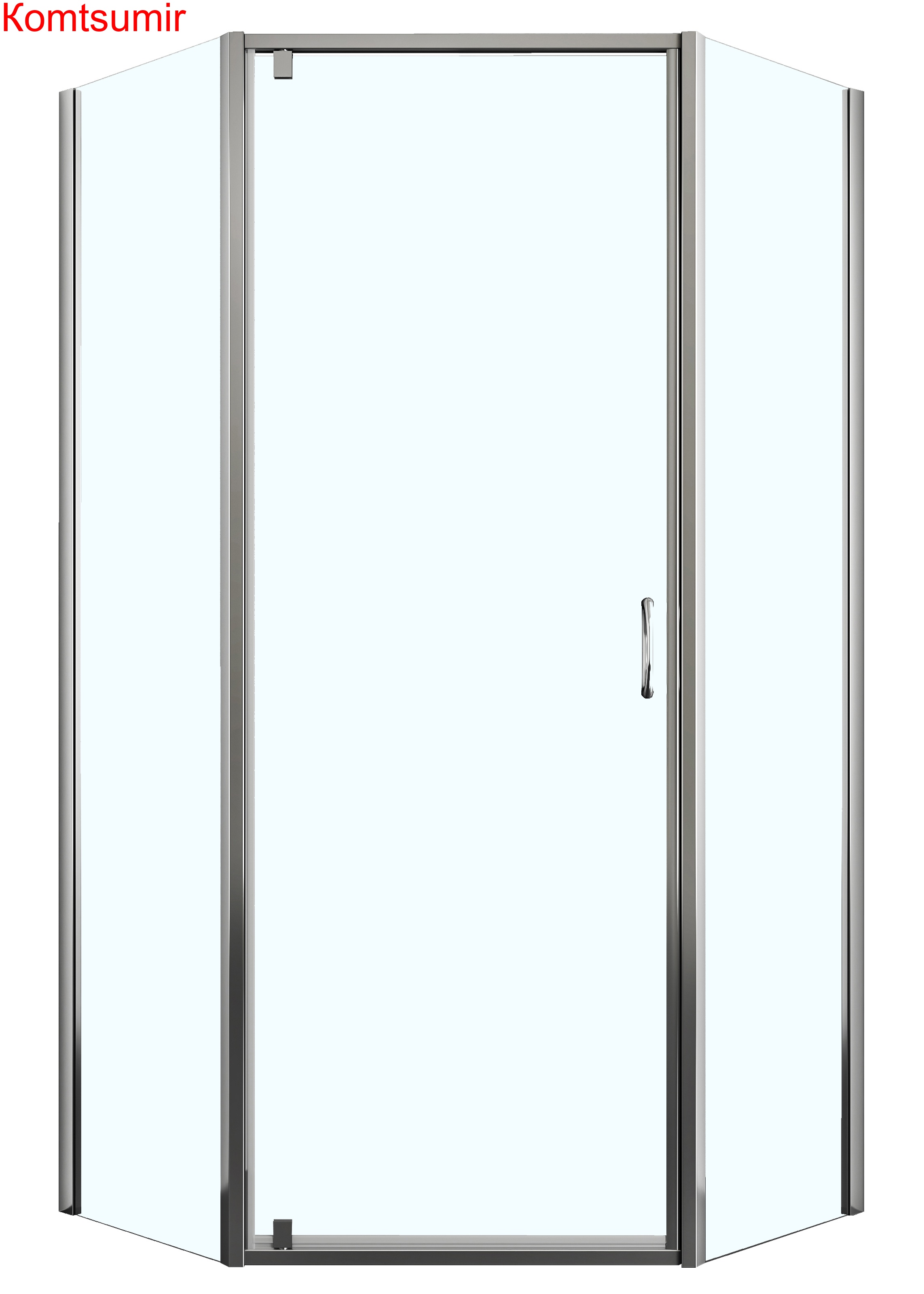 Душевое ограждение Azario DALLAS 100*100*200 хром, 5мм прозрачное стекло