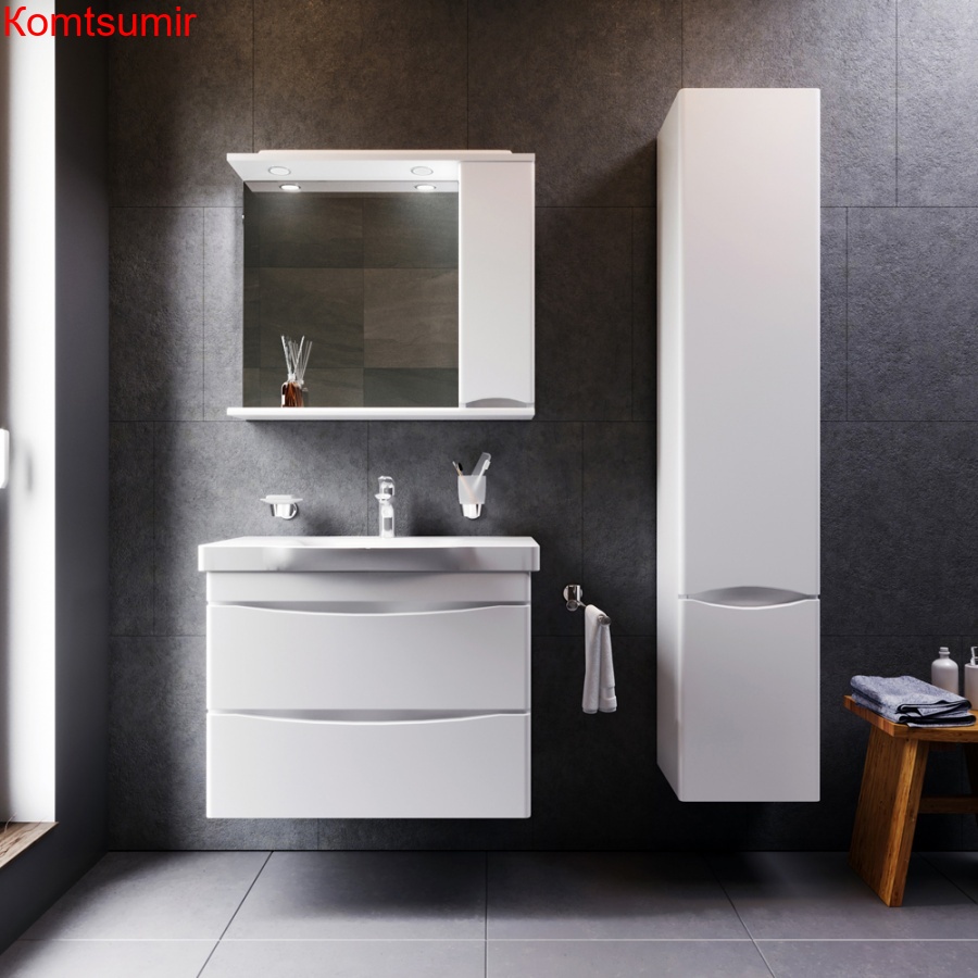 M80CHR0356WG Like, шкаф-колонна, подвесной, правый, 35 см, двери, белый, глянец, ш M80CHR0356WG Like, шкаф-колонна, подвесной, правый, 35 см, двери, белый, глянец, ш