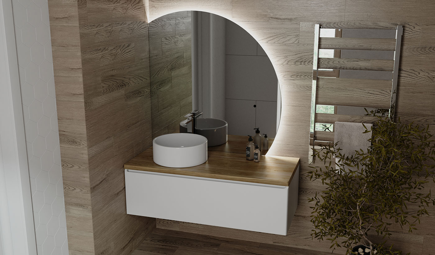 Зеркало Solis new 106 (полукруг) Зеркало Solis new 106 (полукруг)