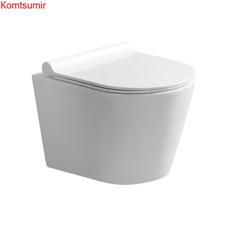 Унитаз подвесной Azario Nova 48*36*36 безободковый с ультратонким сиденьем мироклифт (AZ2217)