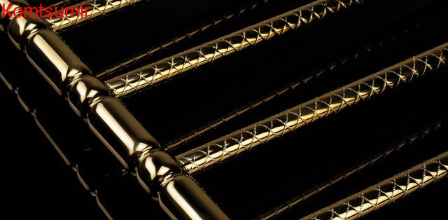 Полотенцесушитель водяной Двин Bubble 2 80/50 1"-1/2" золотой хром