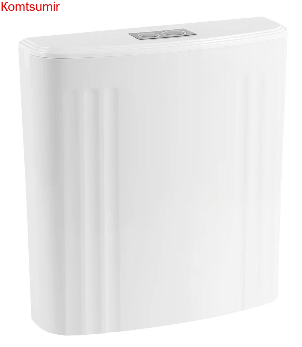 Бачок пластиковый AZARIO 370x125x395 с соединительной трубой, белый (AZ-207)