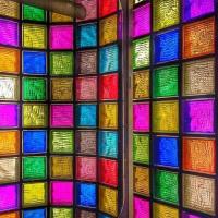 Стеклоблоки Vitrablok окрашенные внутри (Чехия)