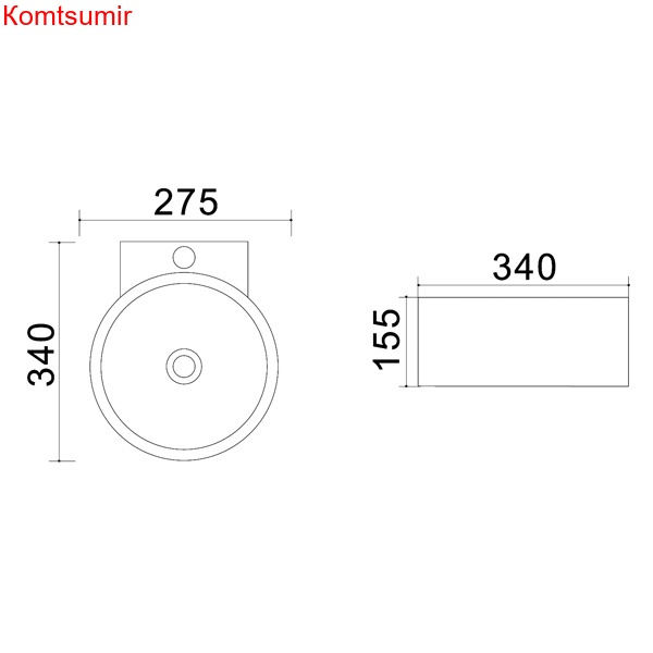 Раковина Azario 34х27,5х15,5 подвесная, цвет белый матовый (AZ-4292)
