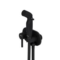 Damixa 212000300 Option, смеситель монтируемый в стену, с гиг. душем, чёрный