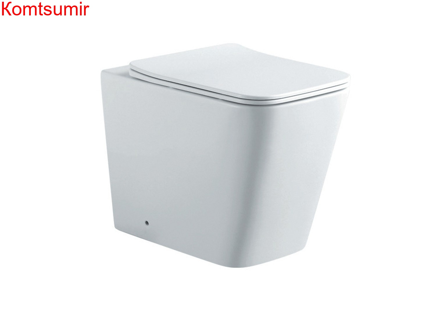 Унитаз напольный приставной безободковый AQUATEK ЛИБРА New AQ1908N-00 540*355*410 мм, горизонтальный выпуск, тонкое сиденье с механизмом плавного закрывания, крепеж