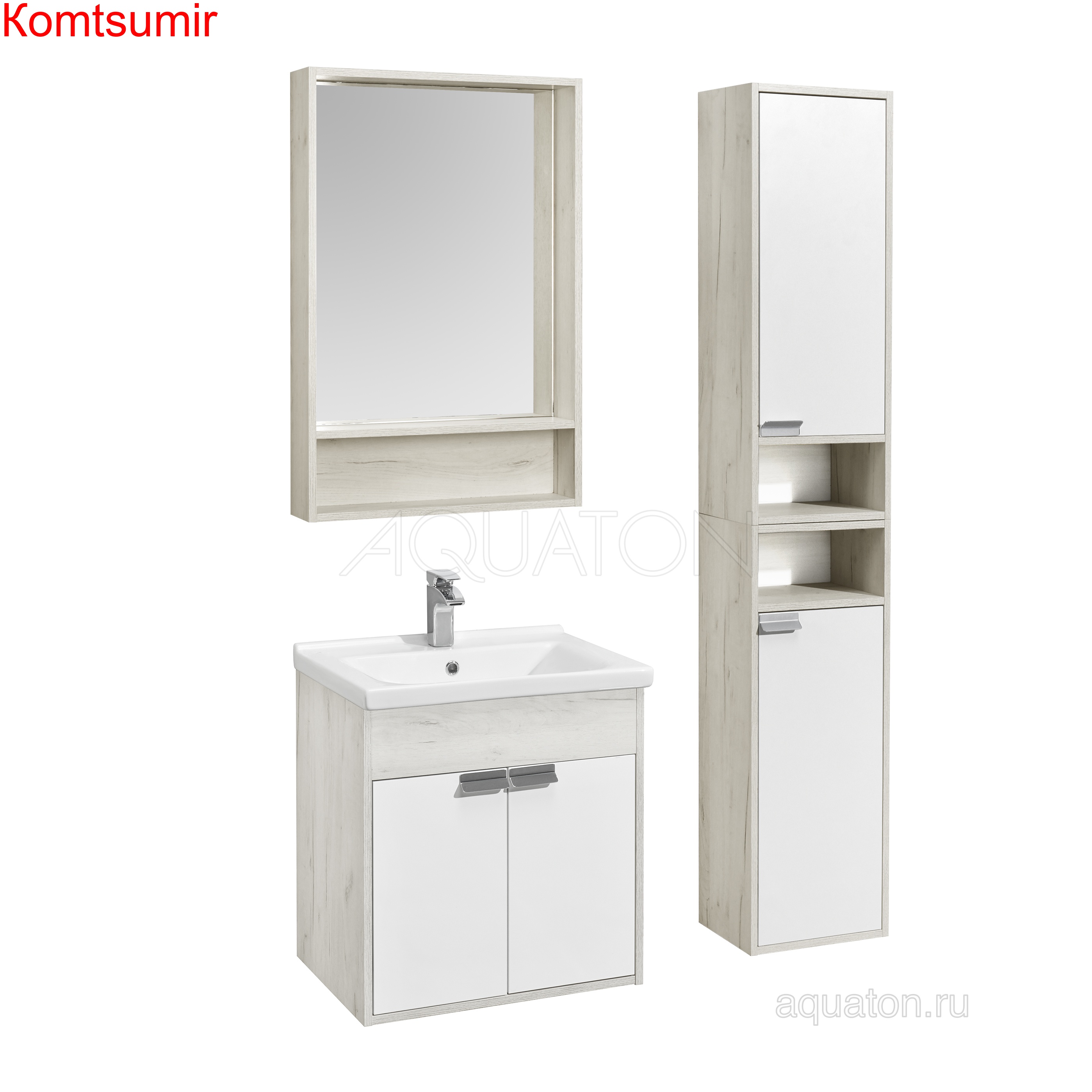 Зеркало-шкаф AQUATON Флай 60 дуб крафт (1A237602FA860)