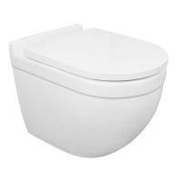 Унитаз подвесной Azario Fora 520х360х410 безободковый, смыв "Торнадо", в комплекте быстросьемным с сиденьем микролифт (AZ-0017-UQ1)