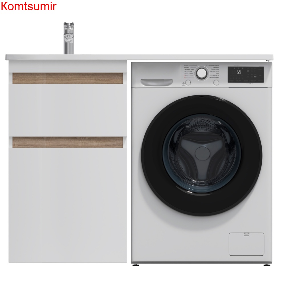 M85AFSX0602WG X-Joy, База под столешницу для стиральной машины, напольная, 60 см, 2 ящика, белый гля